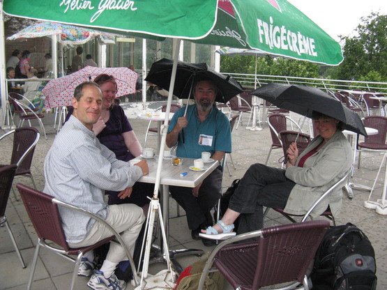 British delegates come prepared for weather